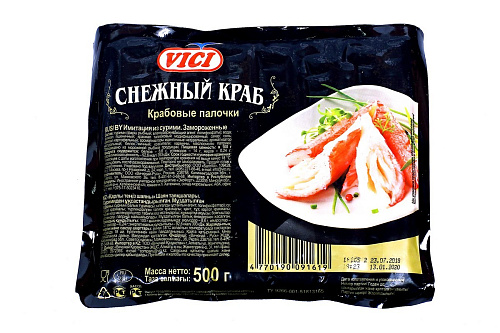 Крабовые палочки Снежный краб 1шт/0.500кг VICI 