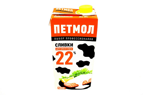Сливки Петмол 22% 1 л