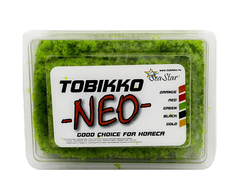 Икра летучей рыбы "Нео Тобико" зеленая 0.5 кг 