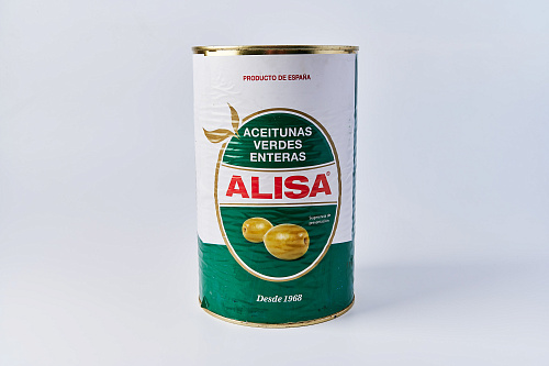 Оливки ALISA  зеленые с косточкой 4,250 кг.