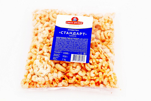 Креветки очищенные варено-мороженые СТАНДАРТ 1 кг
