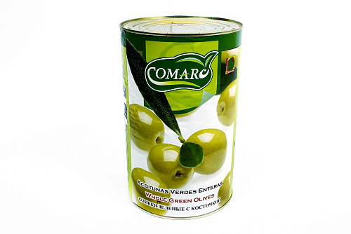 Оливки "КОМАРО" (COMARO) с косточкой (0.345 кг/0.410 кг/370 мл) ж/б *12