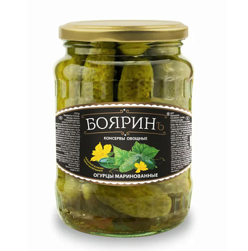 Огурцы маринованные корнишоны 720 мл Бояринь