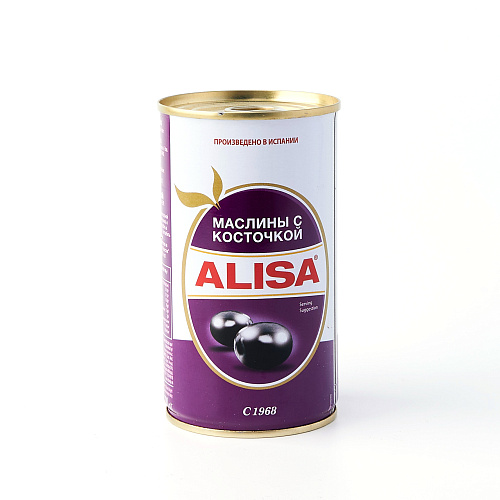 Маслины "ALISA" c косточкой 0.350 кг 