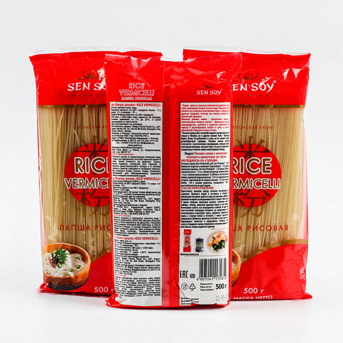Лапша Сэнсой Премиум рисовая RICE VERMICELLI 500 г.