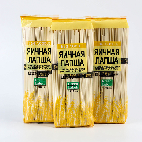 Лапша яичная Green Label 300 г.