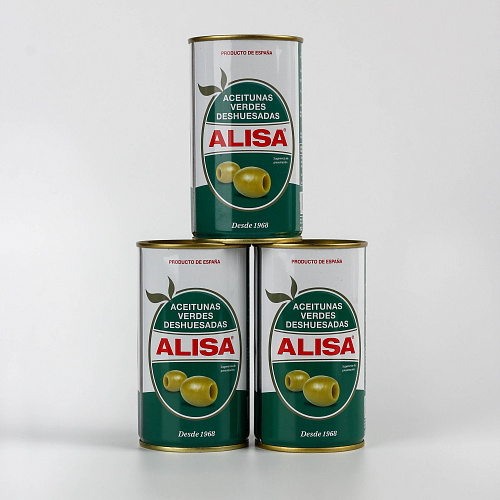 Оливки Alisa зеленые без косточки 350 г.