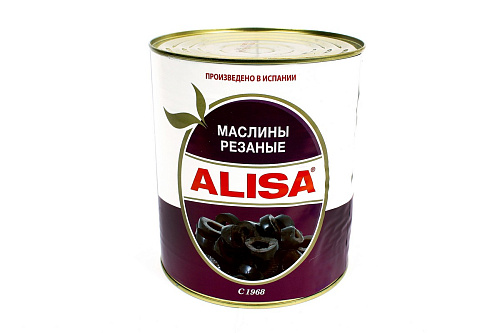 Маслины "ALISA" резаные 3 кг ж/б