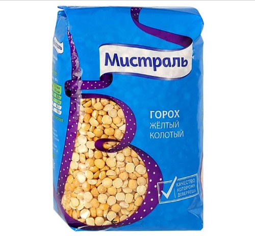 Крупа Горох желтый колотый "Мистраль" 0.900 кг 
