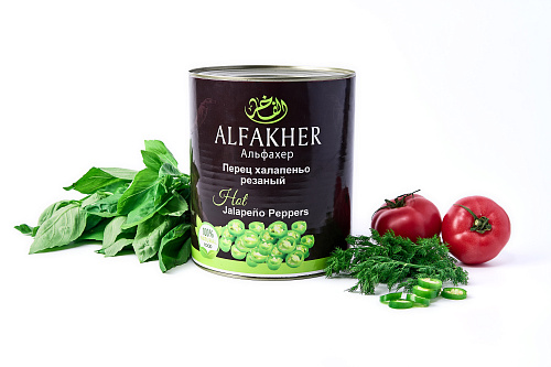 Перец халапеньо резаный ALFAKHER 3100 кг.